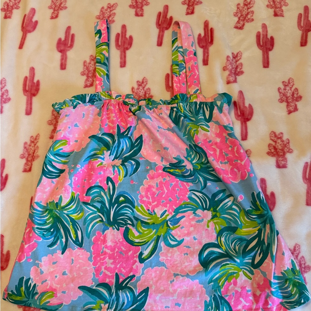 Lilly Pulitzer Pink and Blue Pineapple Tank